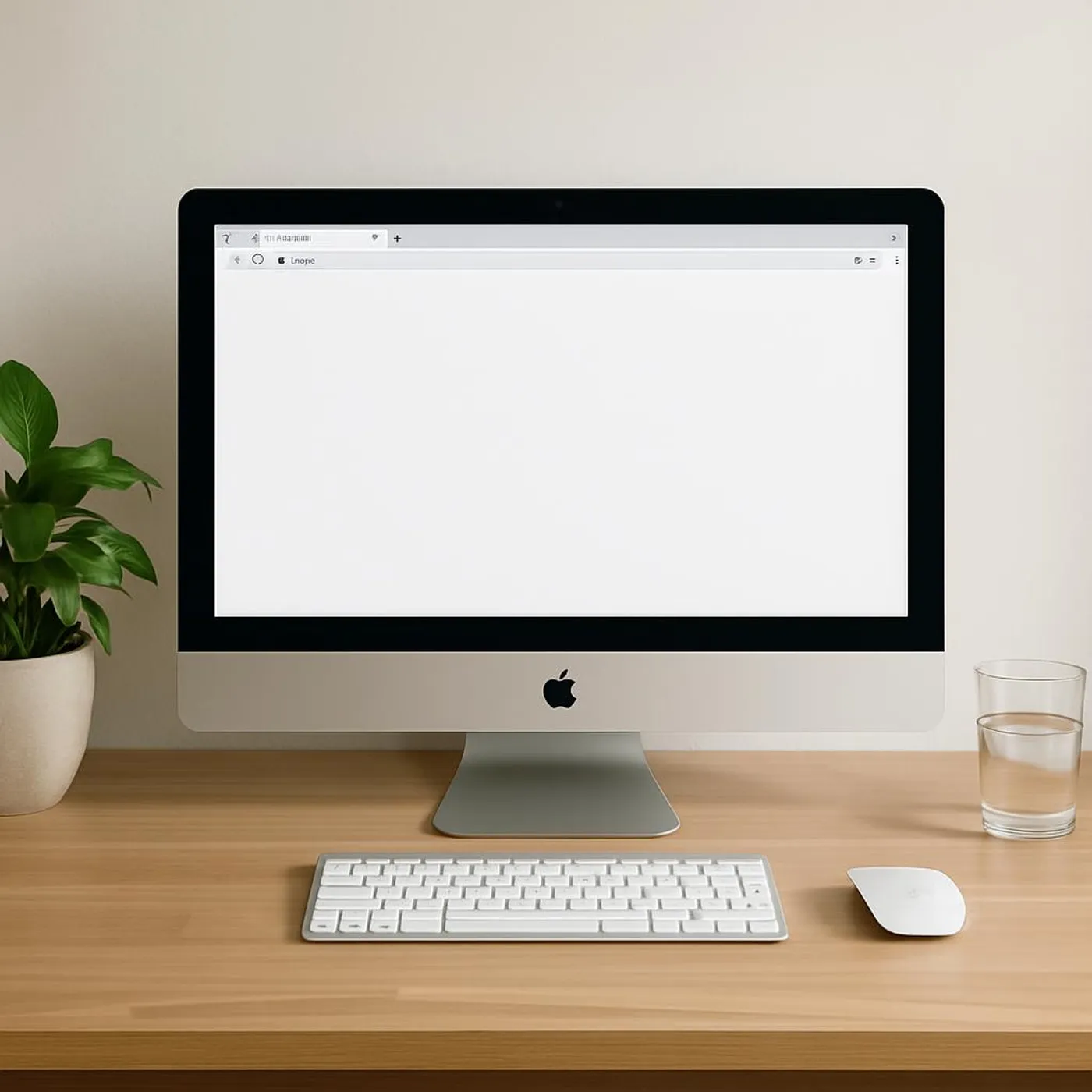 A clean, focused workspace with a single browser tab open