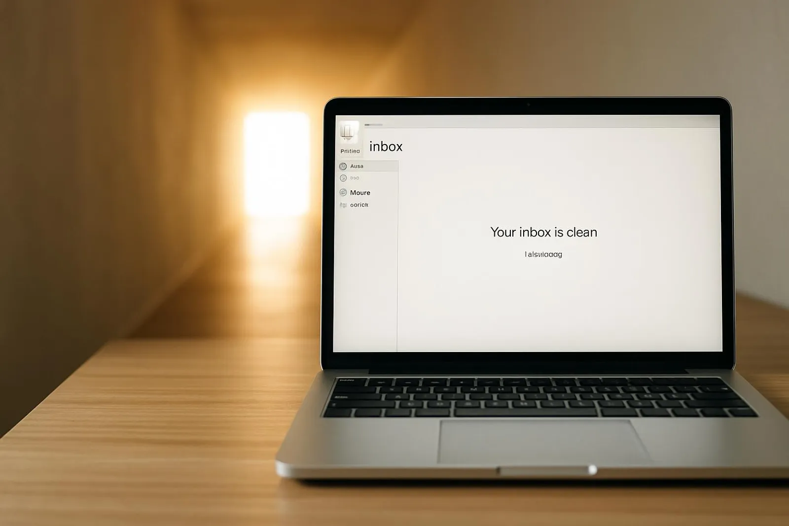 A clean inbox on a laptop screen—light at the end of the tunnel
