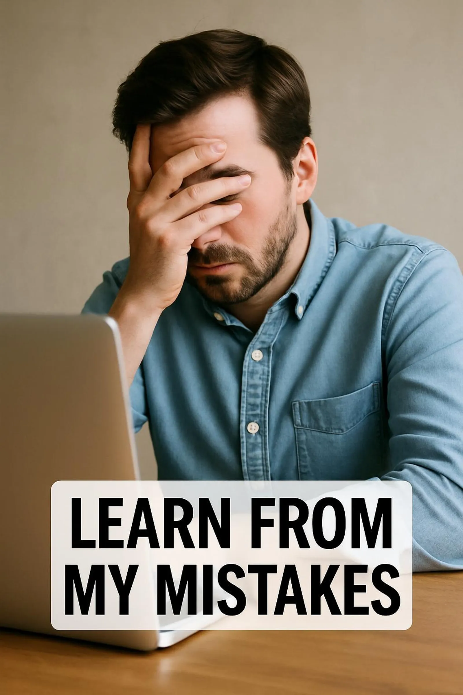 A person facepalming at their laptop—learn from my mistakes