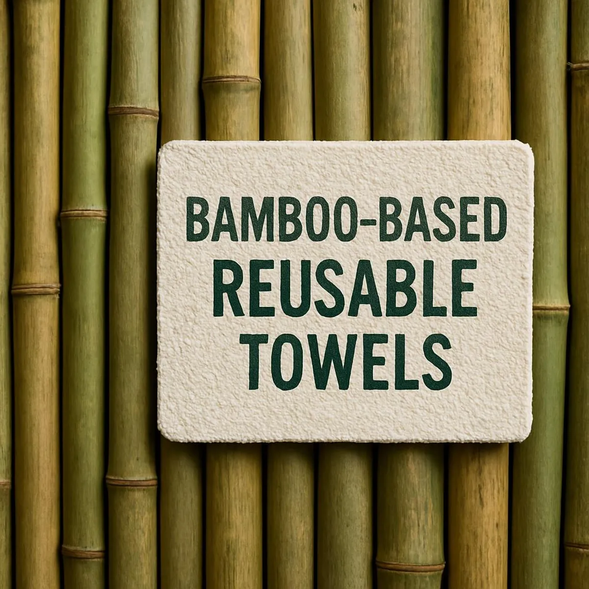 A textured bamboo background signifying bamboo-based reusable towels