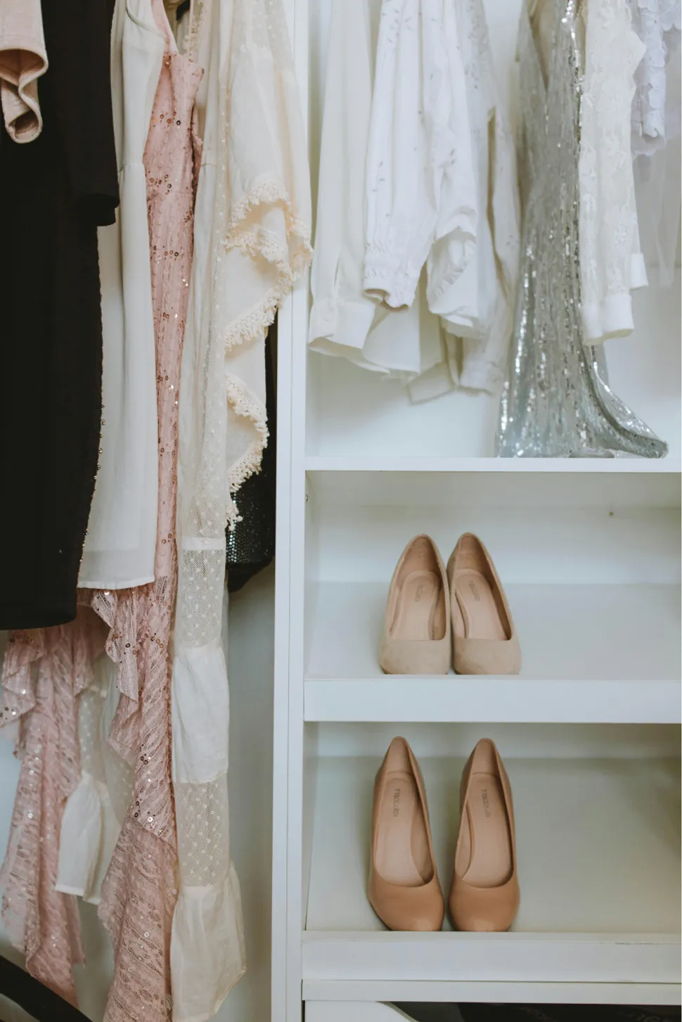 A transformed closet after decluttering.