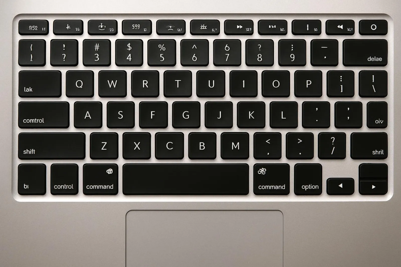 Close-up of a keyboard with good lighting, ready for shortcut practice