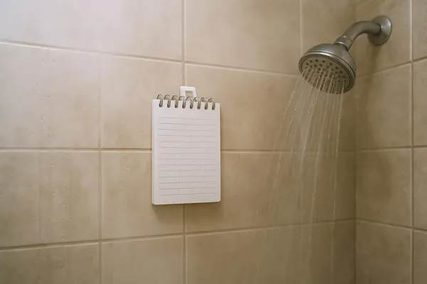 The Shower Capture System: Waterproof Notepads and Voice Memos for Sudden Genius