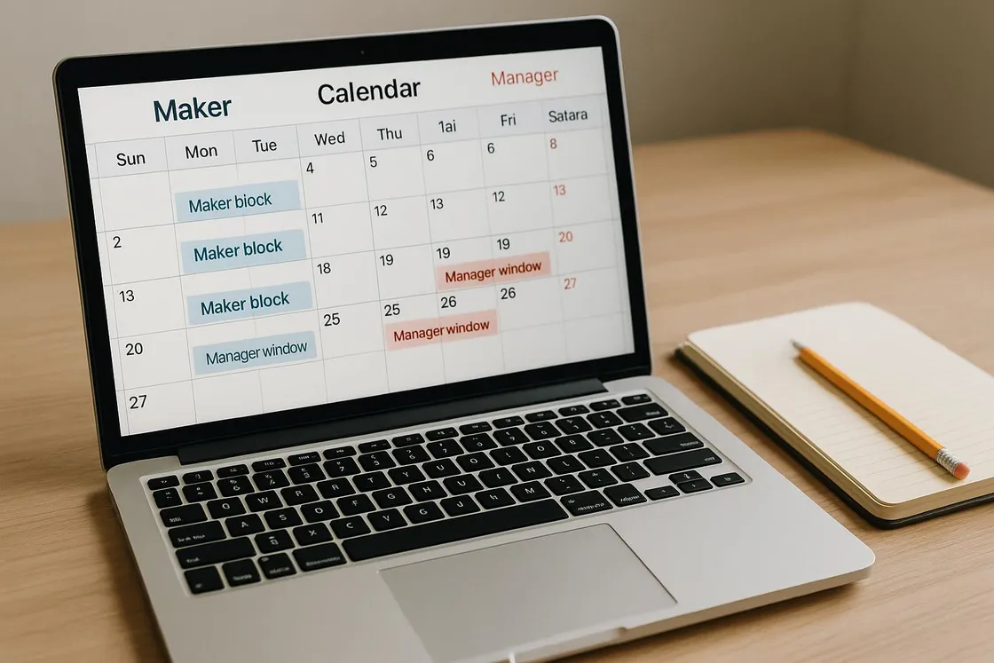 Maker vs Manager: Time-Blocking Your Week for Deep Work and Calendar Calm