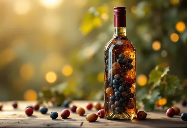 Wine bottle used as decoration
