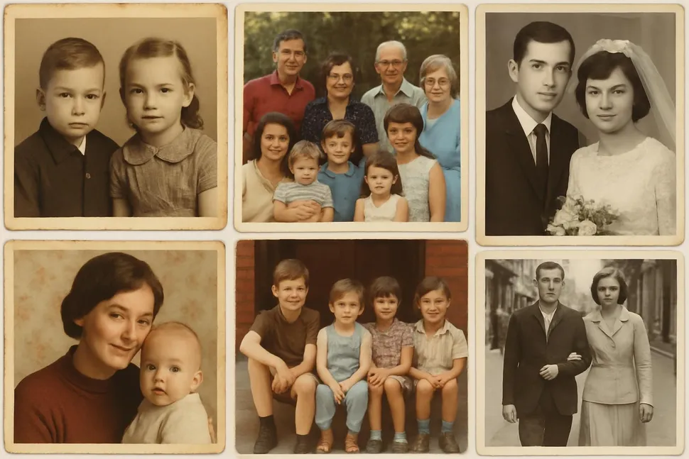 Digitized old family photos