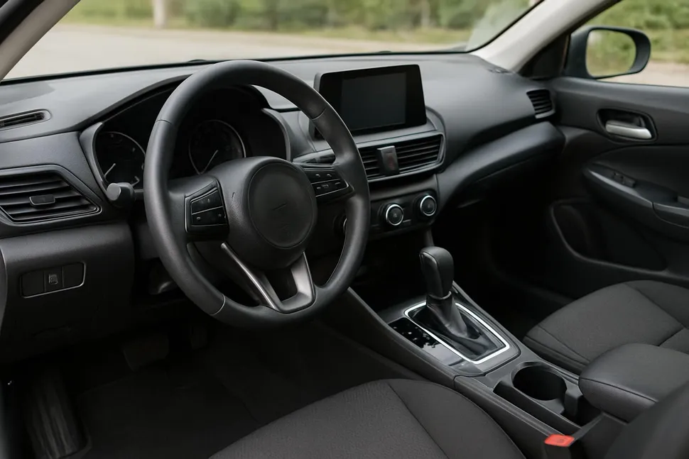 Driver's side with clean console area and zero clutter