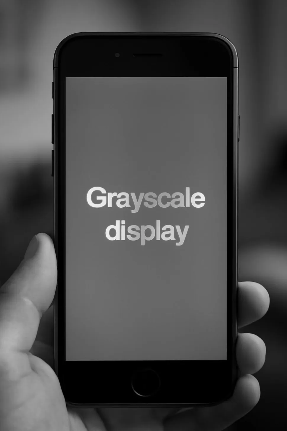 Grayscale display on smartphone