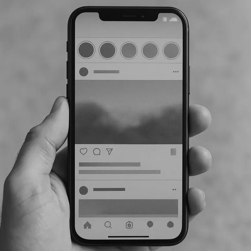 Grayscale phone screen to make social media less addictive