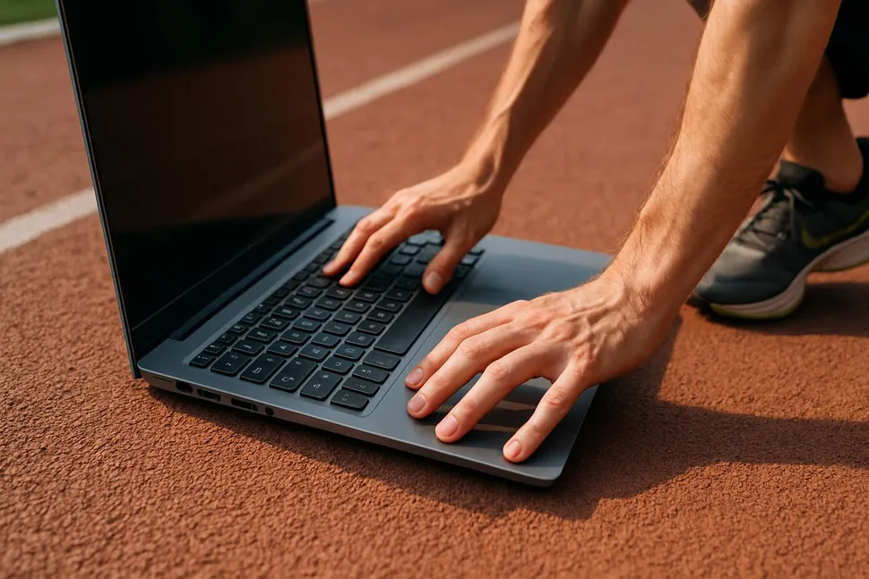 Hands on a keyboard, ready to tackle a short sprint