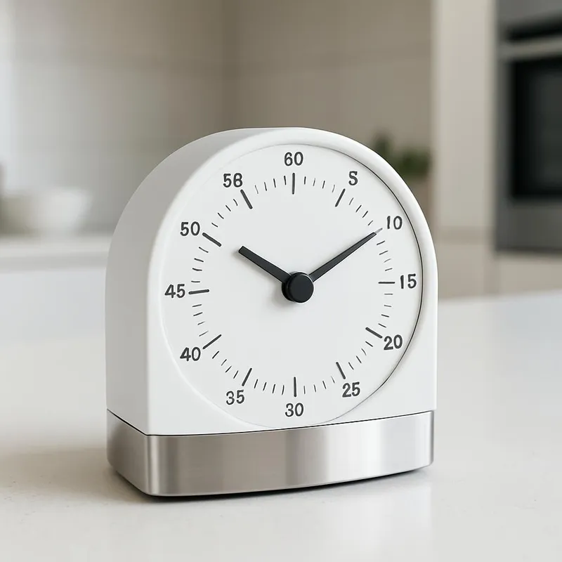 Kitchen timer with a modern and clean aesthetic
