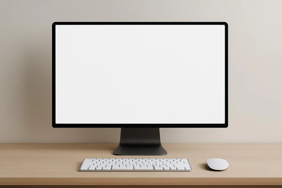 Minimal digital desktop screen
