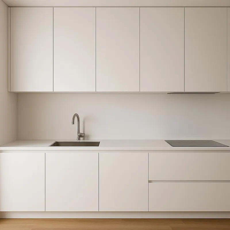Minimalist kitchen counters with no clutter