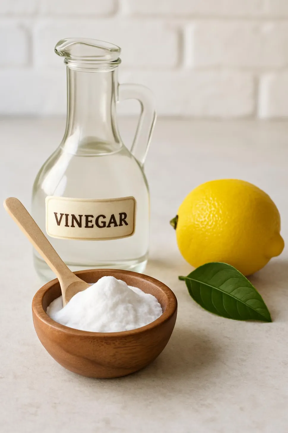 Natural DIY cleaning ingredients like vinegar and baking soda