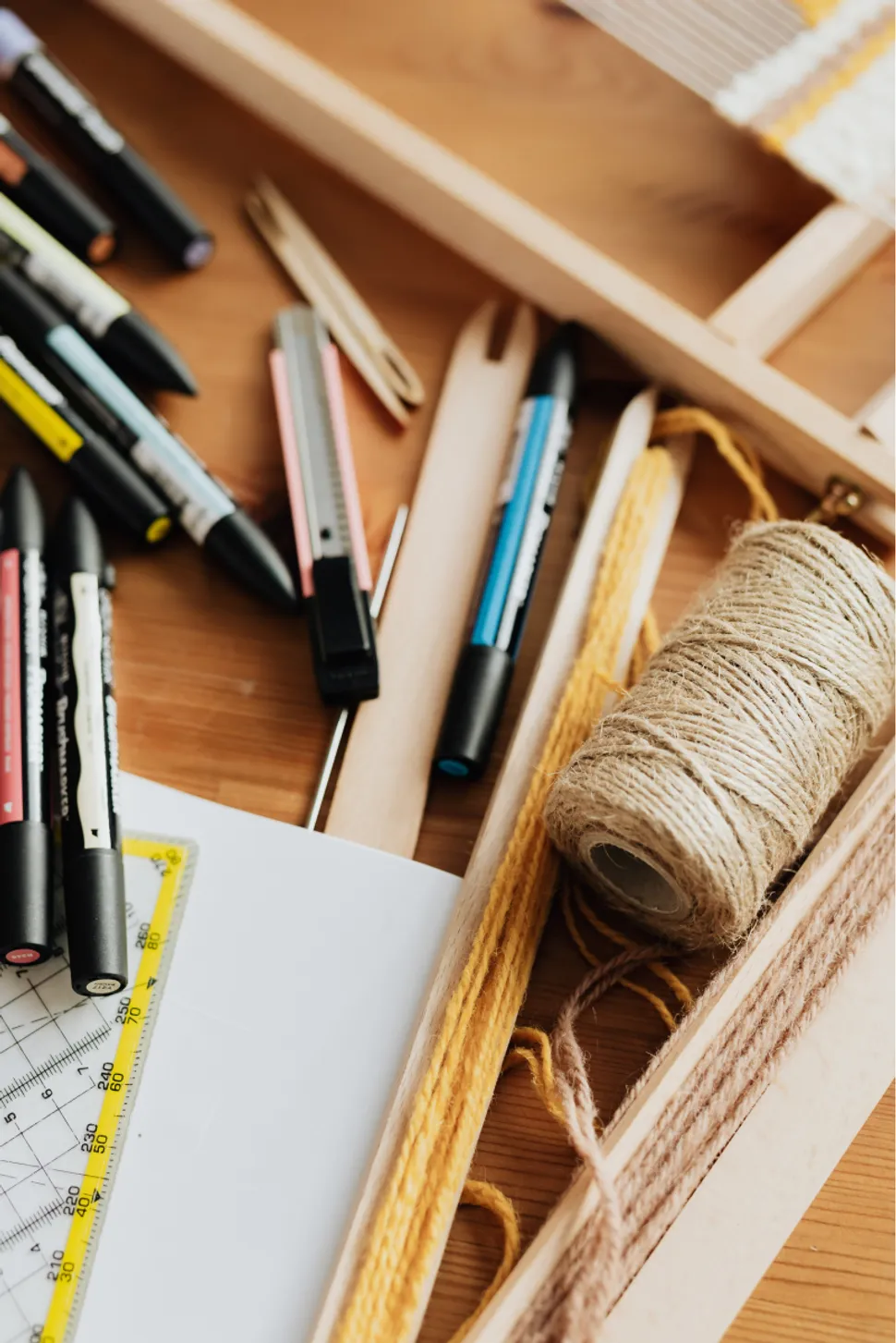 A perfectly organized junk drawer with dividers