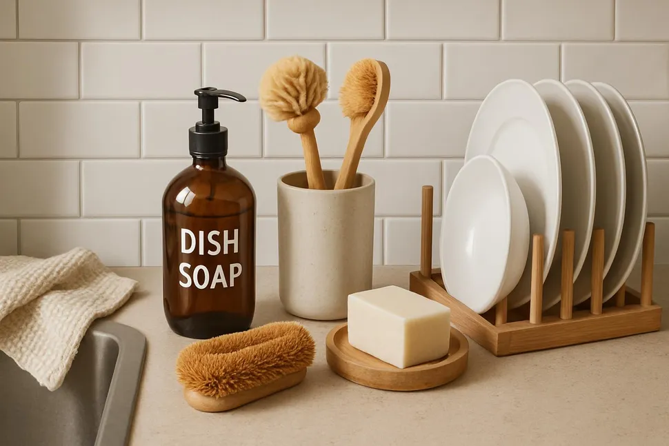 Organized eco-dishwashing station