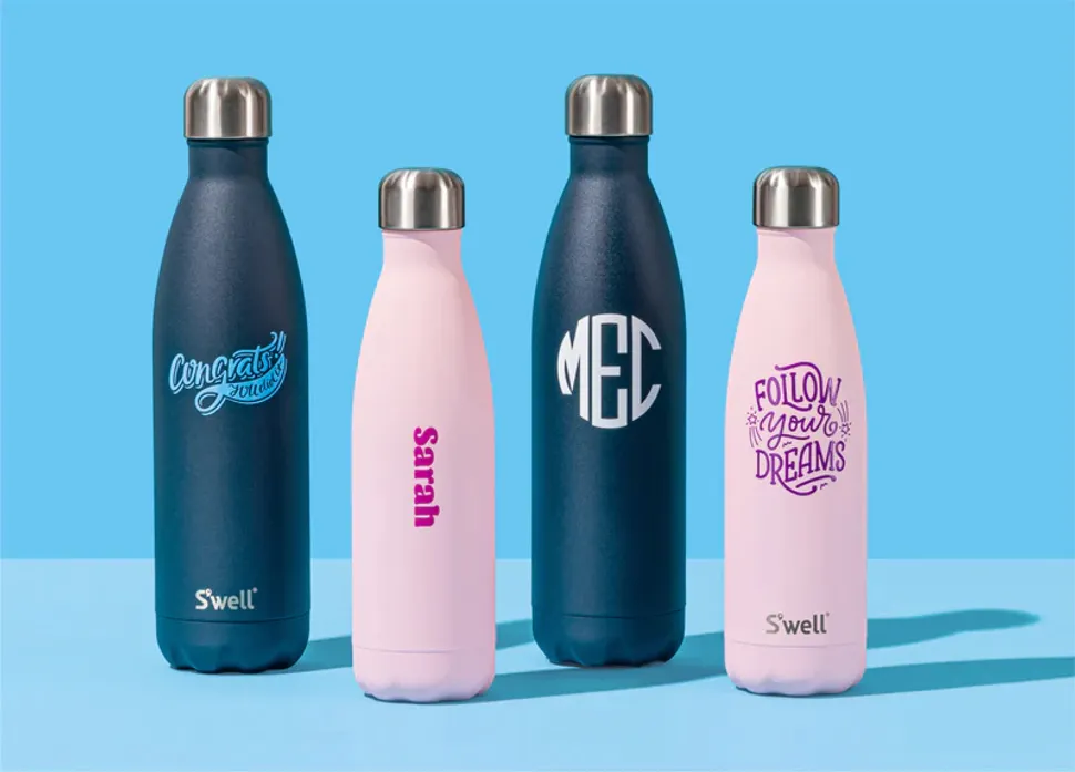 Stylish S'well reusable water bottle