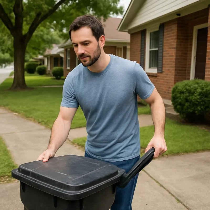 Taking the trash out for a neighbor