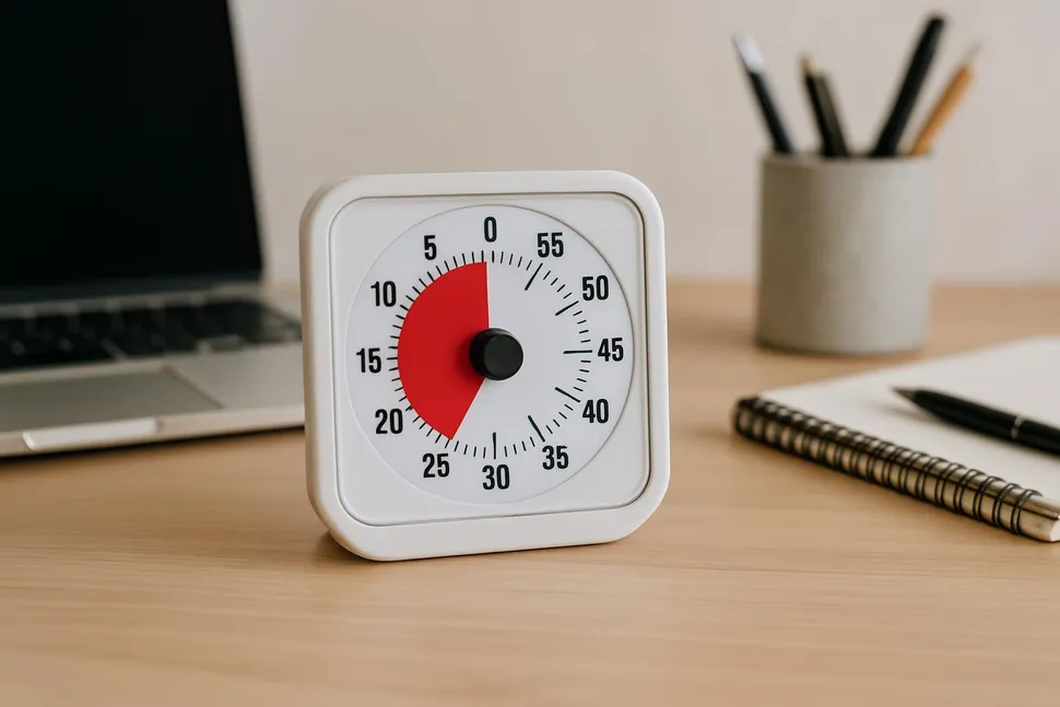 Time timer on a workspace